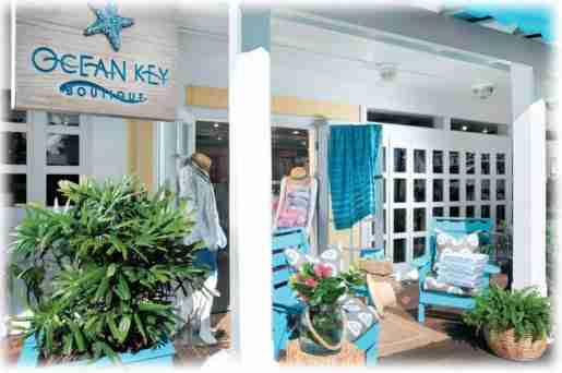 The storefront of the Ocean Key Boutique. In addition to merchandise, the store is selling a lifestyle.
